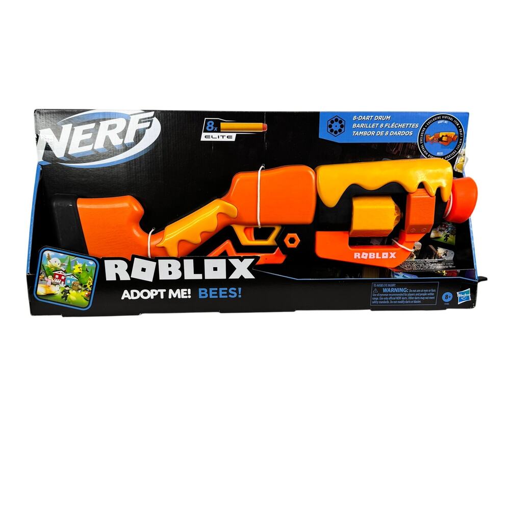 Nerf Roblox Adopt Me! Bees! Lever Action Dart‎ Blaster Gun *Includes Virual Code
